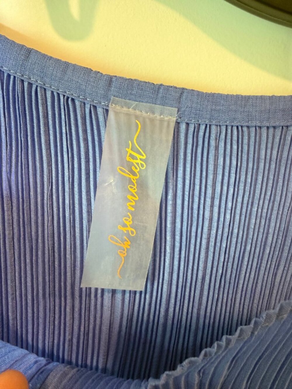 Oh So Modest Blue Pleated Maxi Dress Size - Picture 2 of 2